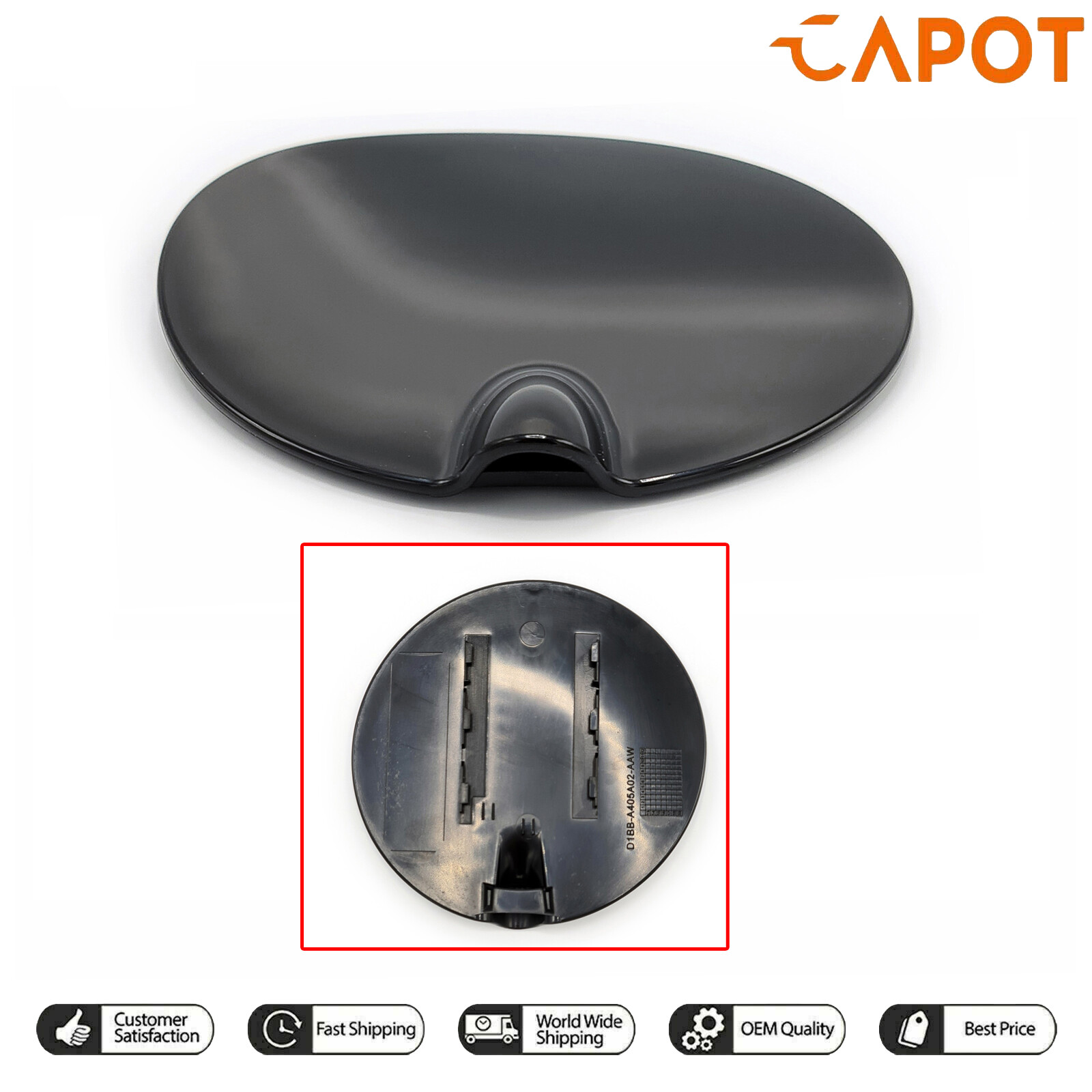 Petrol Fuel Flap Cap Cover Door Black For Ford Fiesta MK7 2008-2012 1866686