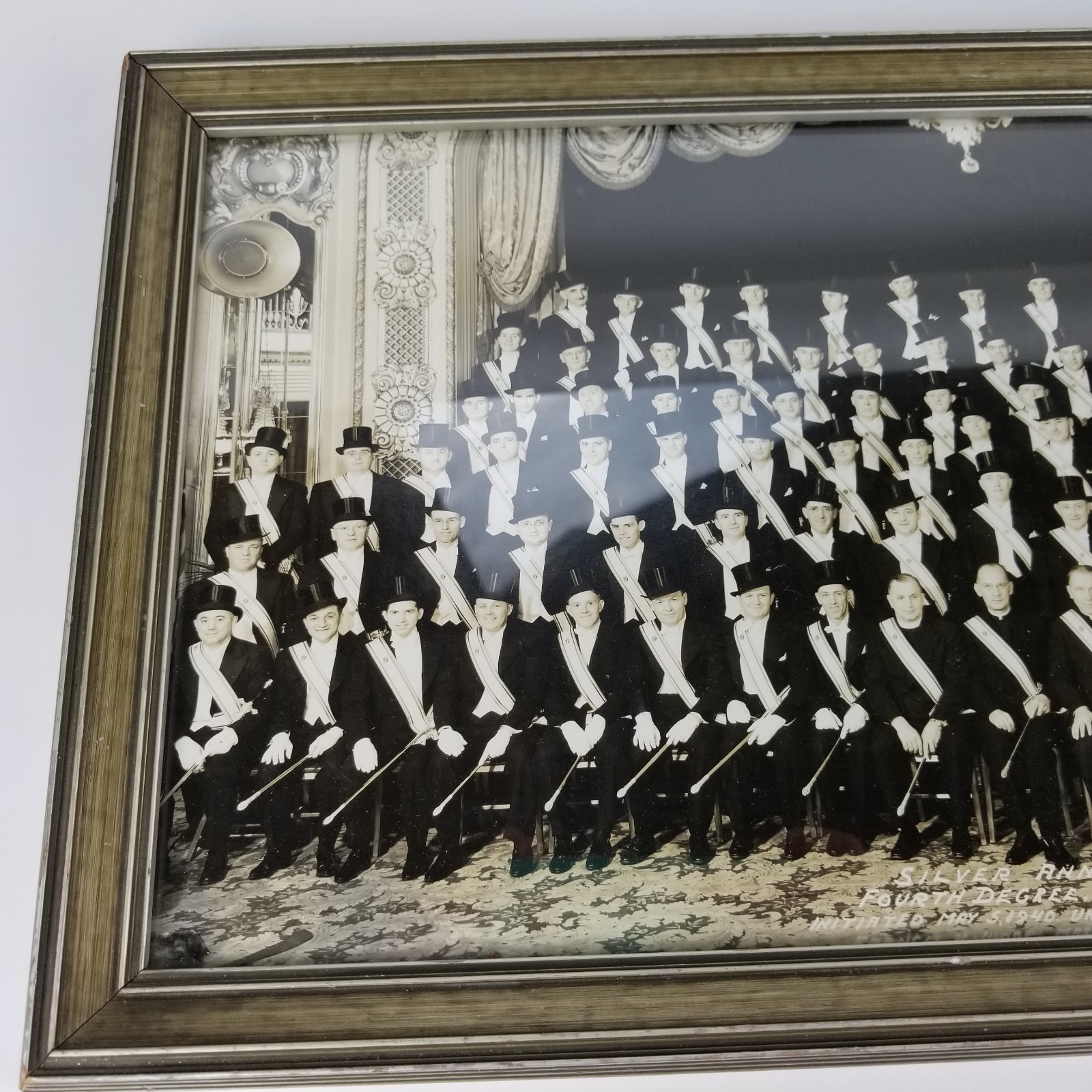 Knights Of Columbus Silver Anniversary Class 4th Degree May 5 1940 Framed Photo