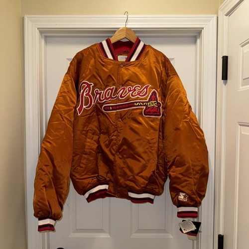 Rare Vintage 1990's MLB Atlanta Braves Starter XL Burnt