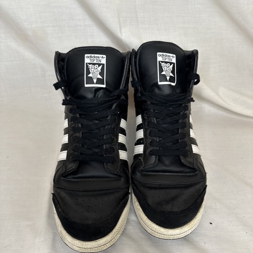 Size 12 - adidas Top Ten High Black White 888592170659| eBay