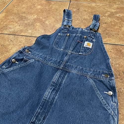 carhartt カーハート オーバーオール R07-DST 30×30 VTG Carhartt Overalls Mens 32 x 30 Blue Jean Denim Bib R07