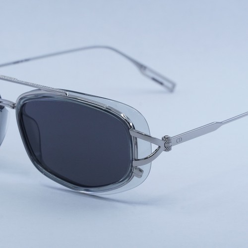 Pre-owned Dior Neo S1u 4ba0 Silver/grey/dark Grey 56-17-145 Sunglasses Authentic In Gray