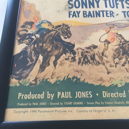 The Virginian Movie Movie Lobby Card Window Size Paramount 1946 Vintage Framed