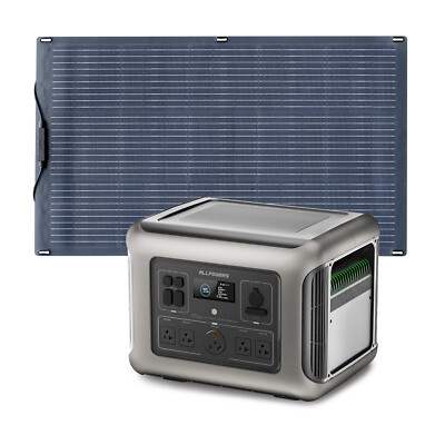 ALLPOWERS 2500W Portable Power Station RV With 100W Mono Flexible Solar Panel