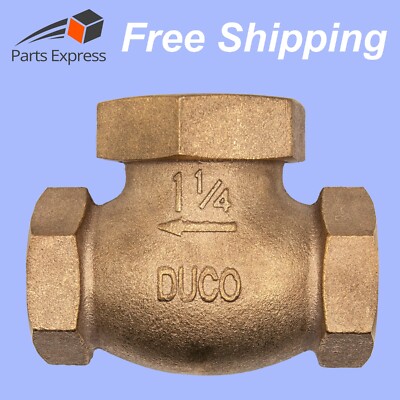1-1/4'' SPRING CHECK VALVE (BRONZE 200 WSP) W/ PTFE DISC,  ASME, #50T