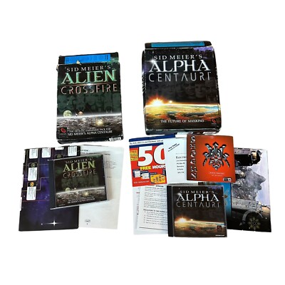 Sid Meier's Alpha Centauri, PC Game, 1999 Complete Big Box + Expansion