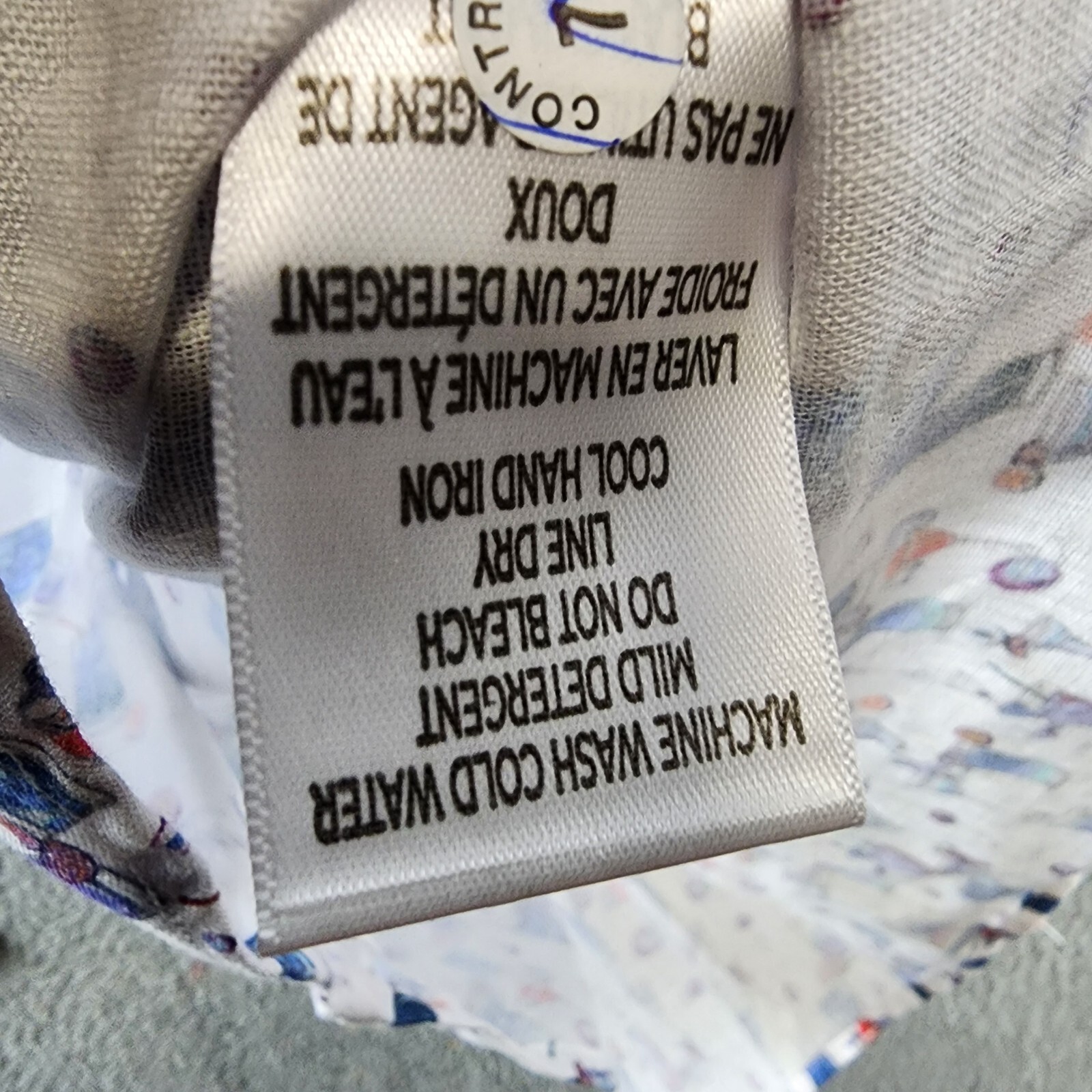 Robert Graham Linen Blend Button Front Shirt Men's L Blue Hawaiian Long Sleeve - Picture 12 of 16
