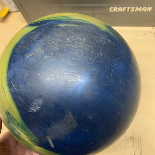 storm tropical storm bowling ball 14 lbs pounds used vintage blue rvv