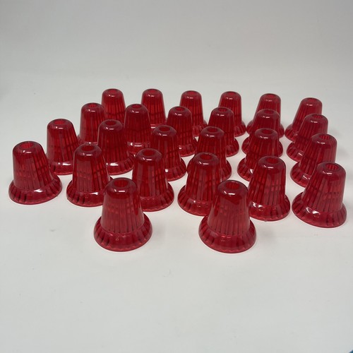 Vintage Lot of 27 !! REPLACEMENT Red Plastic Bell Light Covers/Shades
