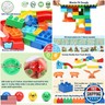 COUOMOXA Marble Run Building Blocks: STEM Ball Track Game Set - Compatible Classic Large Blocks for Toddlers for Boys and Girls Age 2 3 4 5 6 7 8 Years
