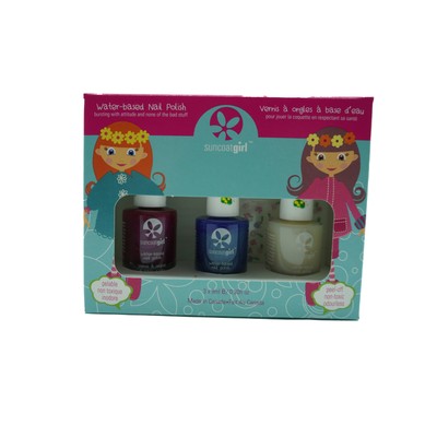 Suncoat Girl Water Based Nail Polish Mermaid Princess Purple Blue White