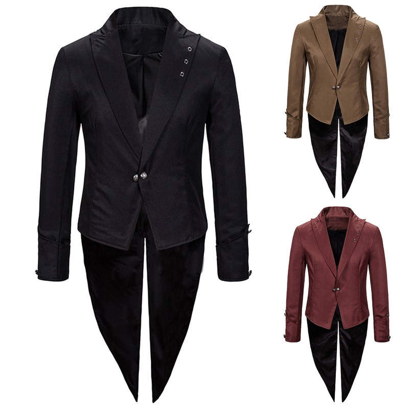 Gothic Steampunk Victorian Tuxedo Halloween Costume Coat Au