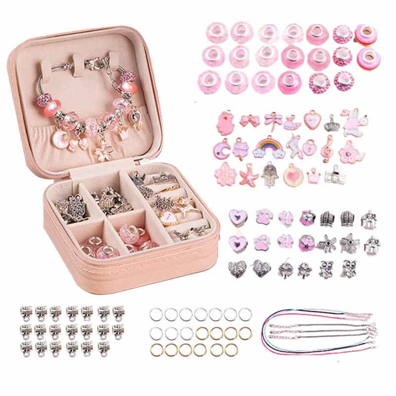 Bracelet Making Kit for Girls Gift DIY Charm Bracelets Kit Jewelry Crafts Set