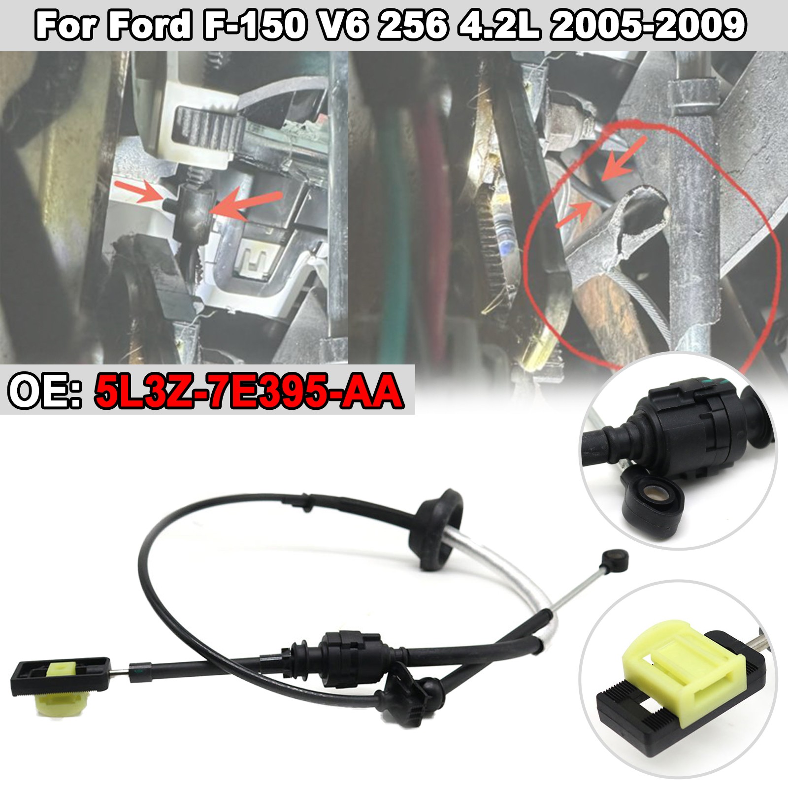 2005-2008 For Ford F-150 Column Shifter Cable New Part 5L3Z7E395AA