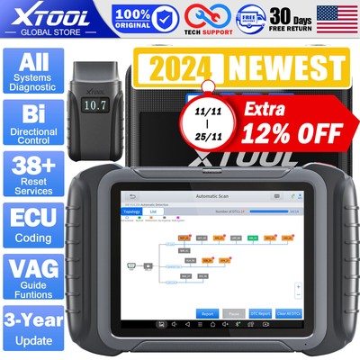 2024 XTOOL D8 BT Car Bidirectional Diagnostic Scanner Full System Coding Tool