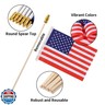 Zoblise Small American Flags on Stick: 200 Pcs 4x6 Inches Small US Flags Bulk Wooden Stick Handheld, Mini American Flags for Outside, 4th of July Decorations, Veterans day, Independence Day Decoration