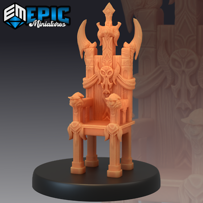 PROP TYRANTS THRONE, Dungeons and Dragons King Throne Scatter Props Miniature