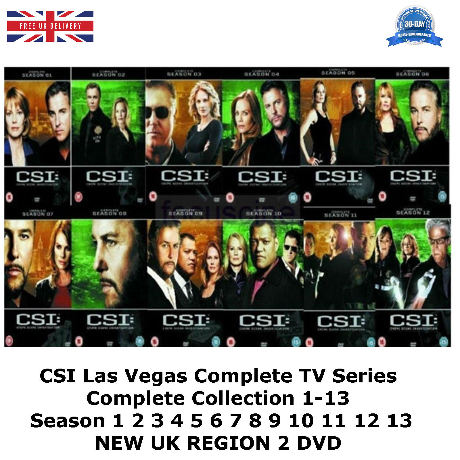 CSI Las Vegas Series 1-13 Complete 77 Discs Part 1 2 3 4 5 6