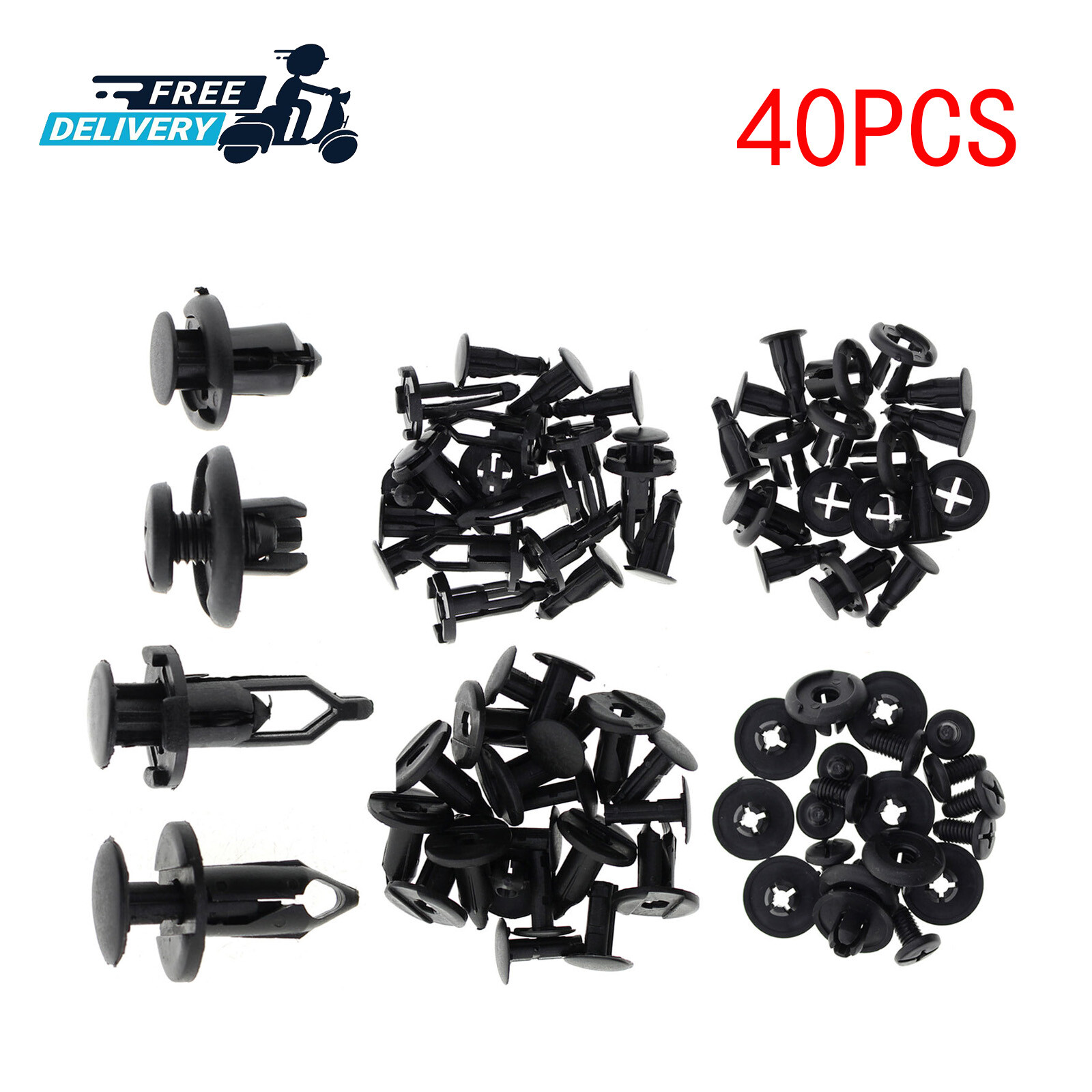 rivet fastener kit bumper fender flare fastener rivet clips For Ford（40