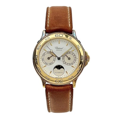 Chopard LUC Luna Doro 1162 18k Yellow Gold Moonphase 34mm Automatic Wrist Watch