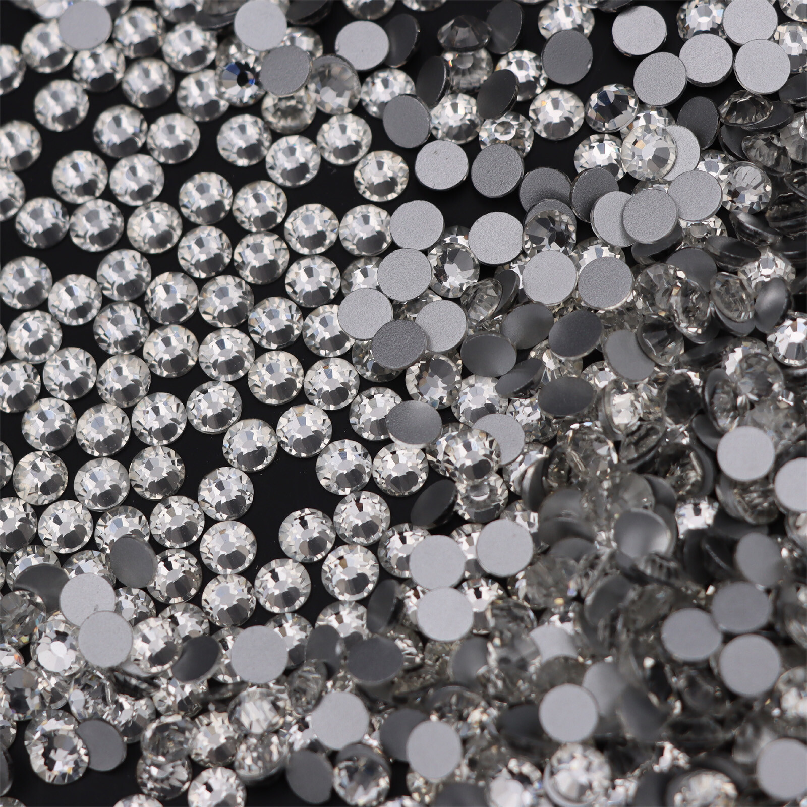 SS3-SS50 Glitter Crystal AB Nail Art Rhinestones Non Hot Fix FlatBack Stones