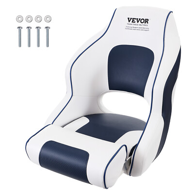VEVOR Boat Seat Flip-up Seat Bolster Captain Bucket Seat Fishing Pontoon 1 pc