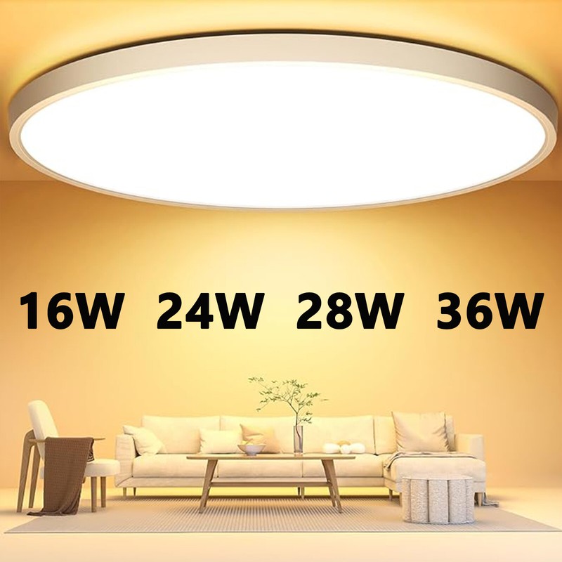 LED Panel Ceiling Light Ultra Thin Flush Mount Kitchen Home
