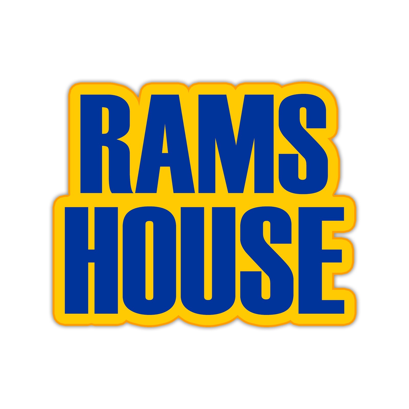 RAMS HOUSE Los Angeles Rams Sticker Logo Vinyl Decal Football Car Wall ...