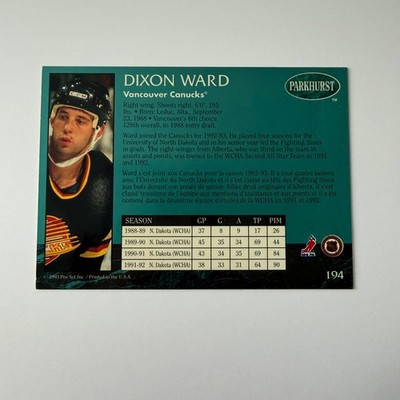 1992 Parkhurst Hockey #194 Dixon Ward RC Emerald Ice