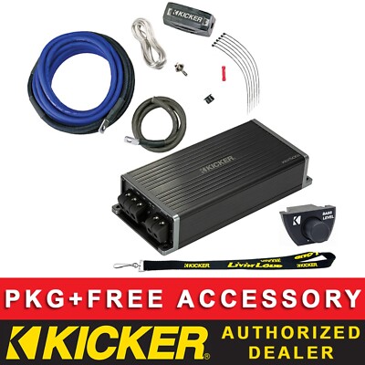 KICKER KEY500.1 CAR AUDIO SUBWOOFER 1CH/MONO SMART AMPLIFIER + REMOTE BASS KNOB