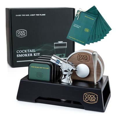Whiskey Smoker Kit with Torch, Stand & 4 Wood Chip Flavours, Bourbon Smoker I...
