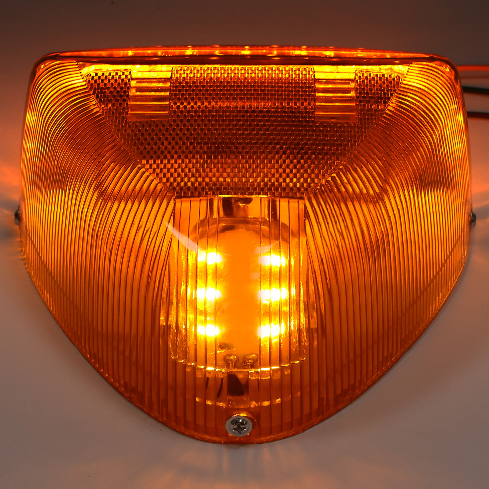 ワンマン灯 5x 31 LED Cab Roof Marker Clearance Lights Amber Chrome For