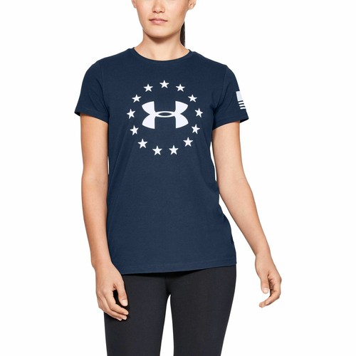 

[1333372-408] Женская футболка с логотипом Under Armour Freedom, Синий