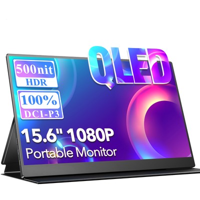 15.6'' QLED Portable Monitor 1920*1080 Full HD HDR Second Screen DCI-P3 100% sRGB