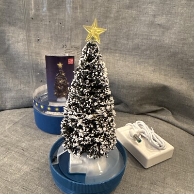 LEMAX Lighted  Evergreen Tree -Holiday Village-6 Inch  Battery Or Adapter White