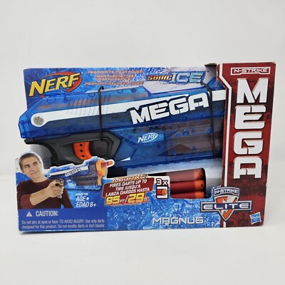 Nerf N Strike Elite Mega Sonic Ice Magnus Blaster Dart Gun Cool New Unopened