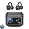 MAcnas Open Ear Clip Headphones Wireless Earbuds Bluetooth 5.4 Sports Earphones with Wireless LED Touch Screen Waterproof in Ear Earphones for Pad Tablet Laptop Android/iOS Phones (Black)