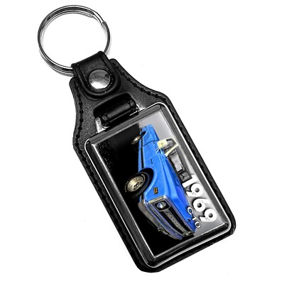 Compatible with 1969 Classic C/10 Pickup Truck Design Faux Leather Key Ring
