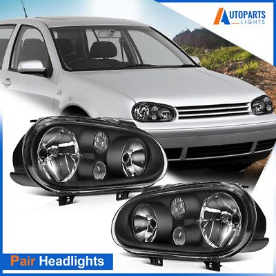 For 1999-2006 Volkswagen Golf4 MK4 Headlight Assembly W/ Projector Fog Light Set