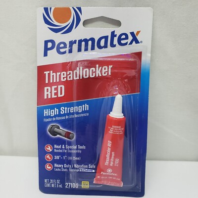 Permatex High Strength RED Threadlocker .20 oz. #27100