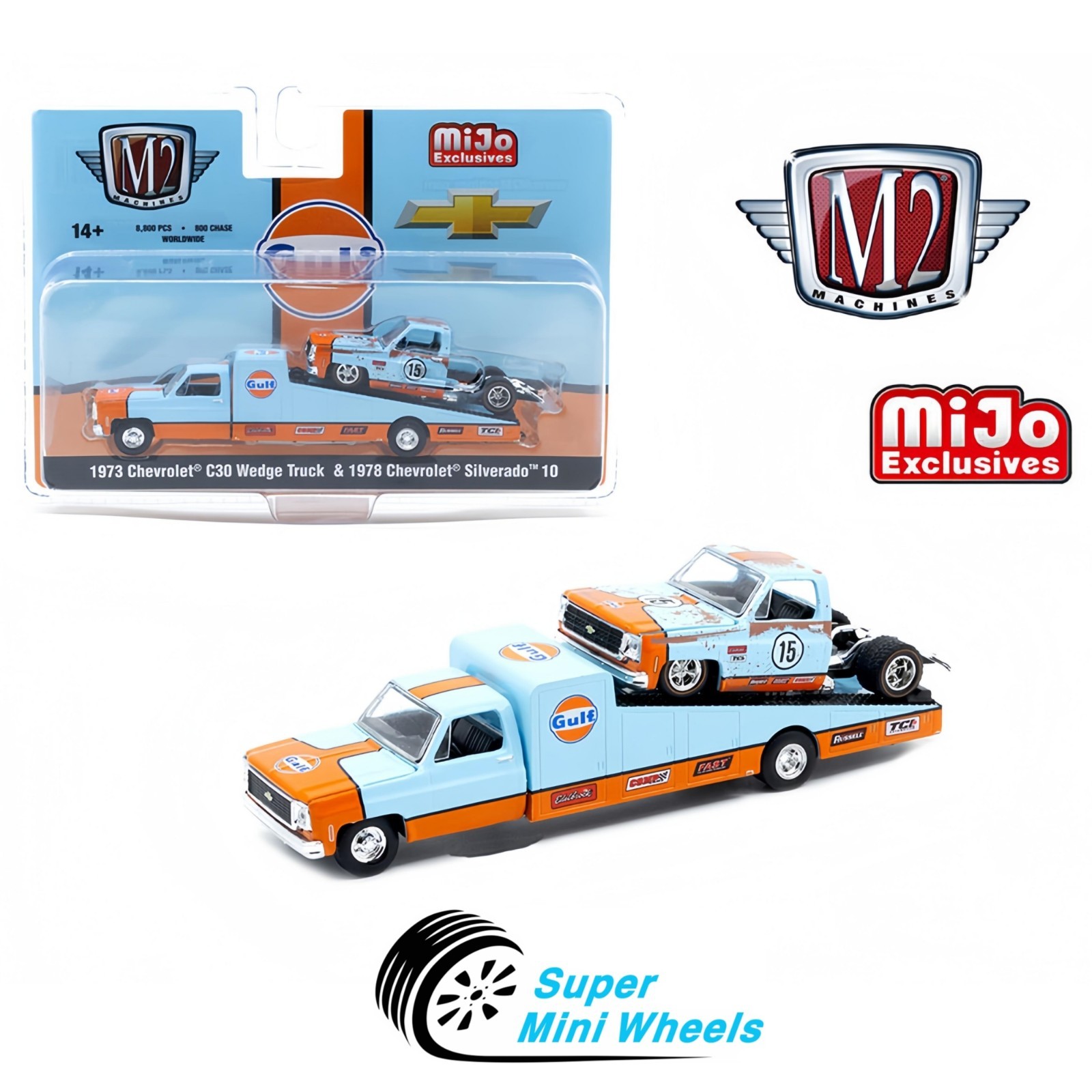 M2マシーン Chevrolet C30 & 1978 Silverado M2 Machines 1:64 1973 Chevrolet C30 Wedge Truck & 1978