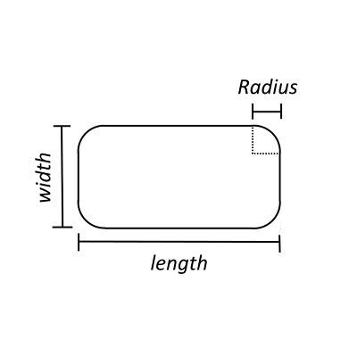ROUNDED RECTANGLE 100mm x 60mm NATURAL MDF BASES for Roleplay Miniatures
