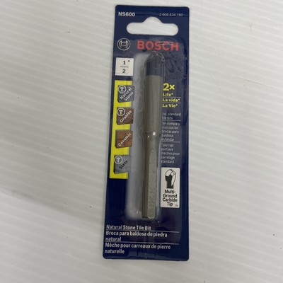 BOSCH 1/2'' MULTI CARBIDE TIP NATURAL STONE TILE BIT  NS600- New