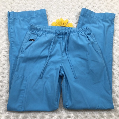 Baby Phat Womens Scrub Pants Size XS Light Blue Drawstring Elastic Waist bs4255