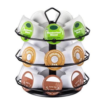 K cup Holder Carousel 3 Tier for Keurig Pod Holder Metal DIY Install Small fo...
