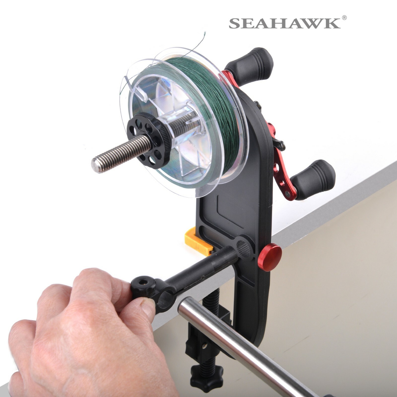 SEAHAWK FISHING LINE SPOOLER Reel Winder Spooling System Bench Mount