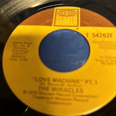 The Miracles   Love Machine -  7'' VINYL 45 RPM