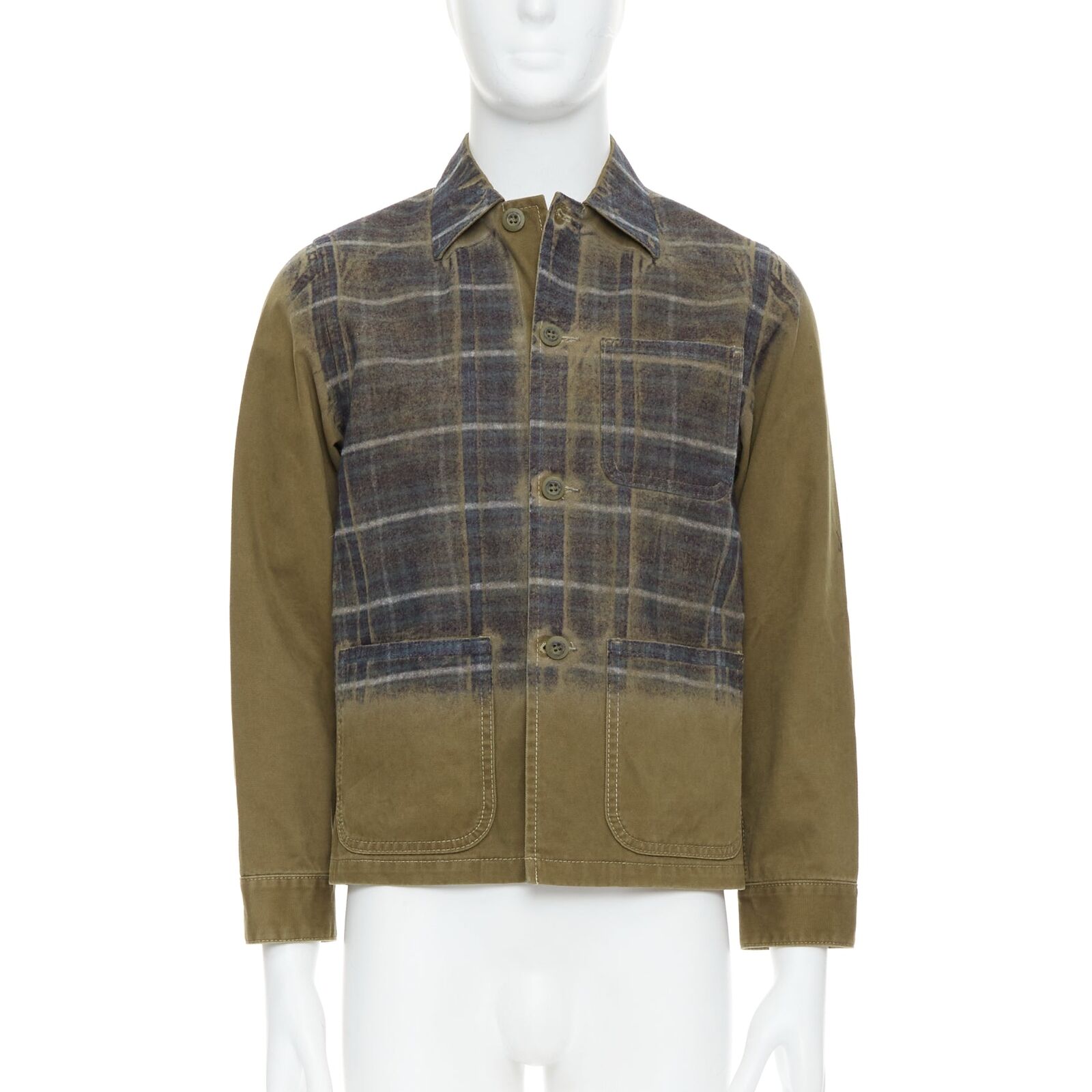 COMME DES GARCONS TRICOT 2013 Runway green check degrade COMME DES GARCONS TRICOT 2013 Runway green check degrade
