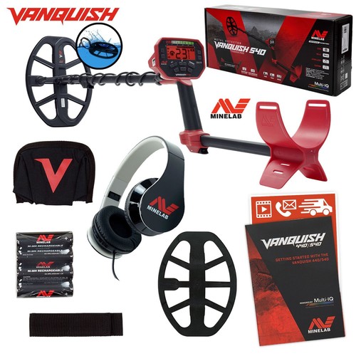 Minelab VANQUISH 540 Metal Detector with V12 12" x 9" Waterproof DD Coil