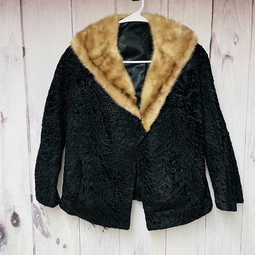 ジャケット・アウター PECOCLUB vintage like fake fur coat Vintage 1980s Genuine Mink Fur Jacket, Coat (B111) With